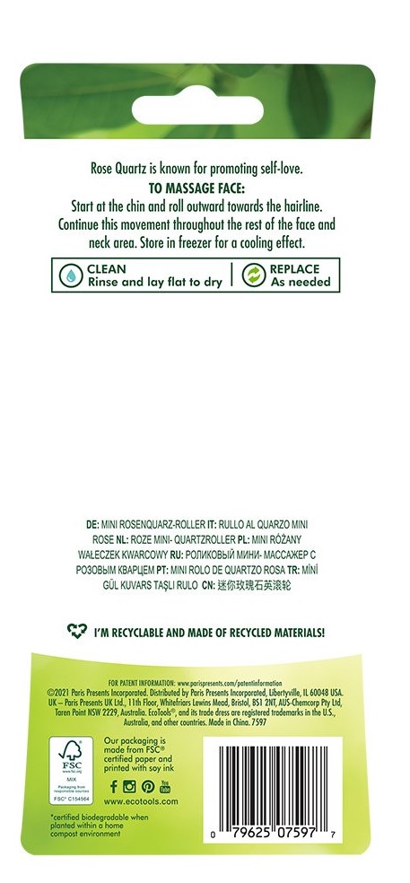 Эко Тулс Мини-роллер для лица из розового кварца Mini Rose Quartz Roller (Eco Tools, Everyday Сollection) фото 3