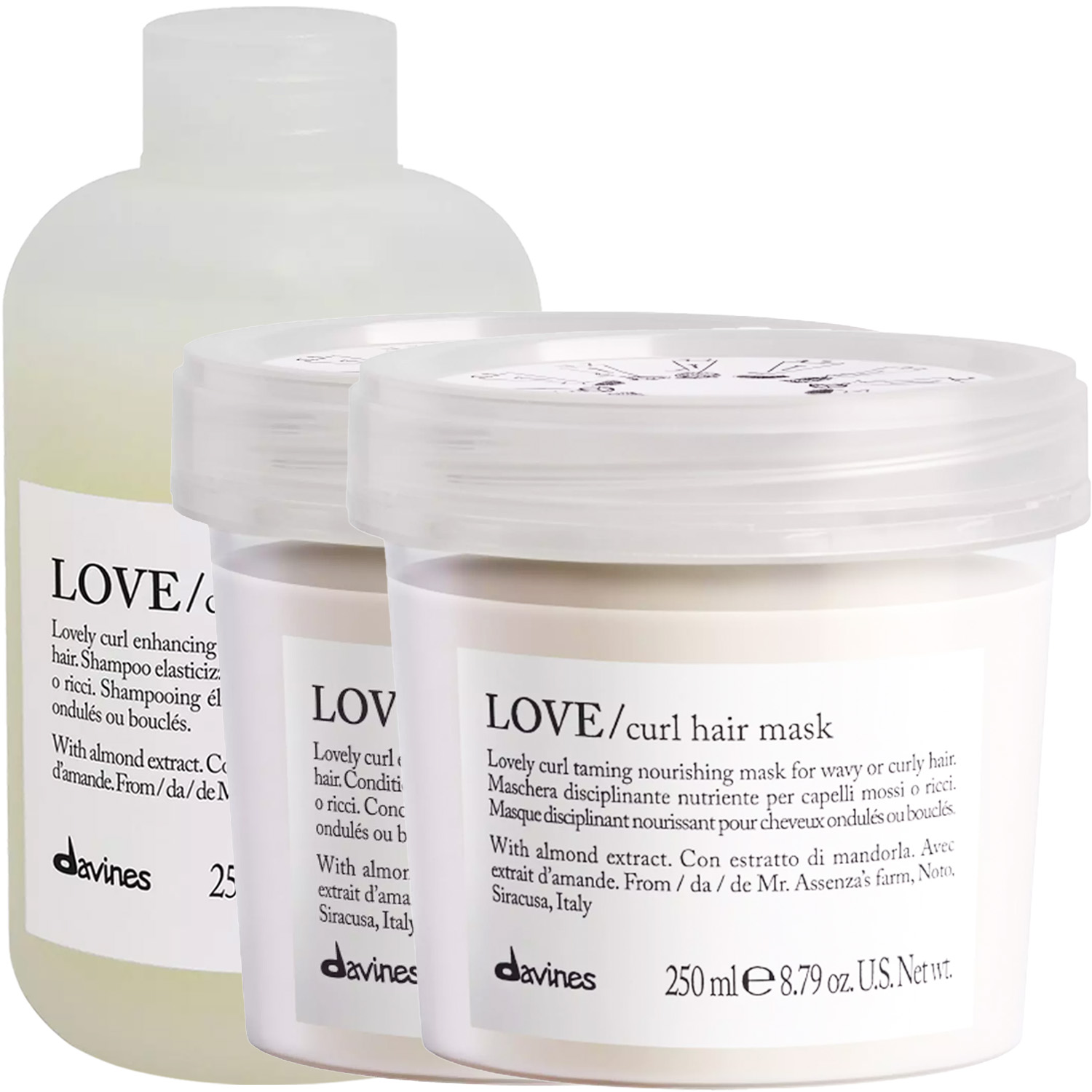 Давинес Программа Love Curl комплексный уход: шампунь 250 мл + кондиционер 250 мл + маска 250 мл (Davines, Essential Haircare) фото 5