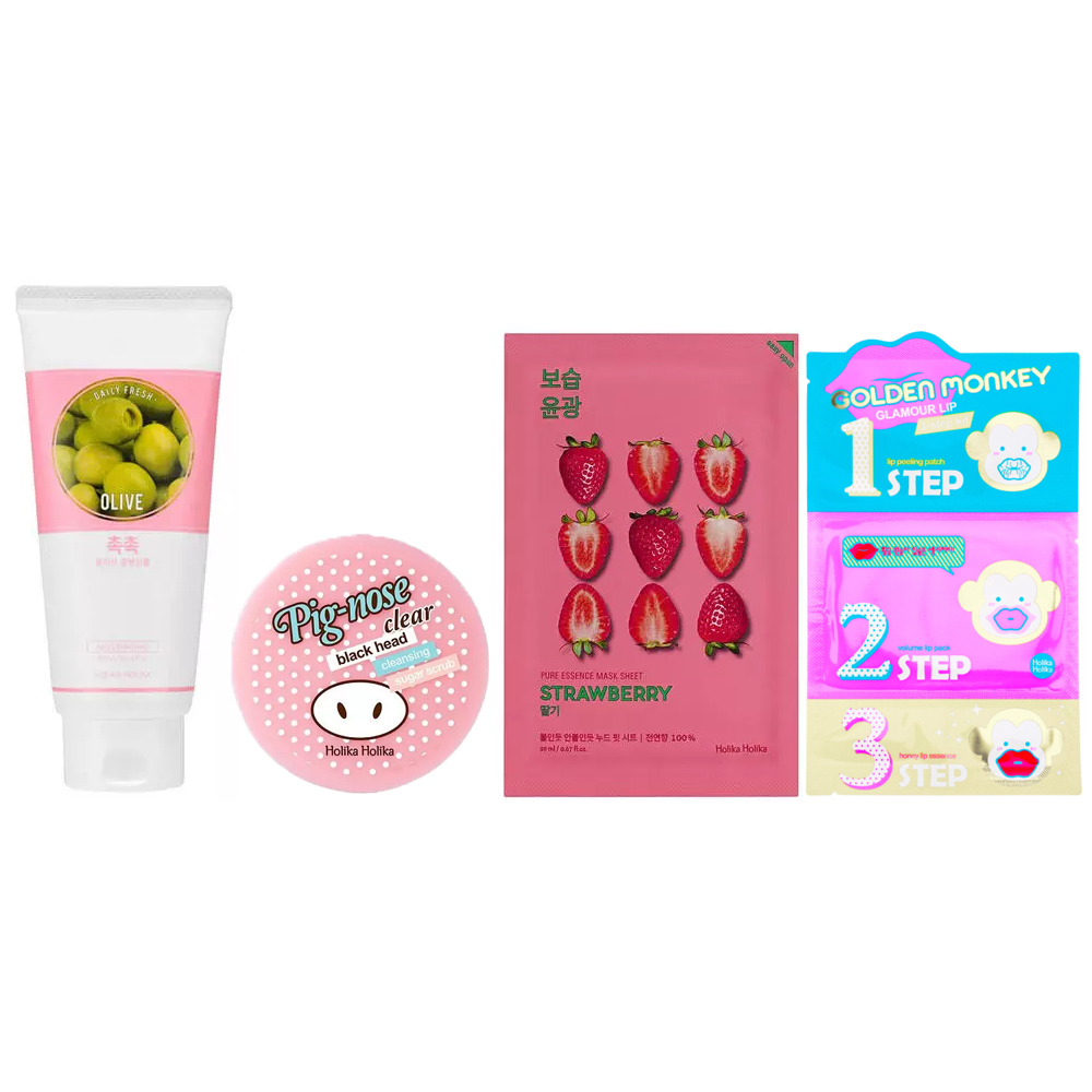 Холика Холика Набор для очищения кожи лица и губ, 4 средства (Holika Holika, ) фото 0
