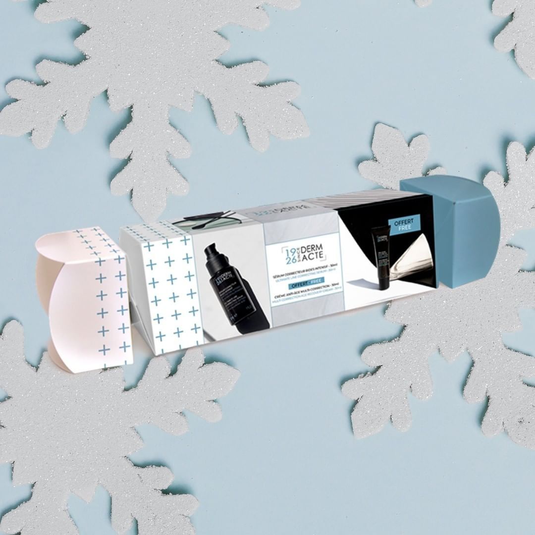 Академи Подарочный набор антивозрастных средств «Праздничная хлопушка»: сыворотка 30 мл + крем-мультикорректор 30 мл (Academie, Derm Acte) фото 1