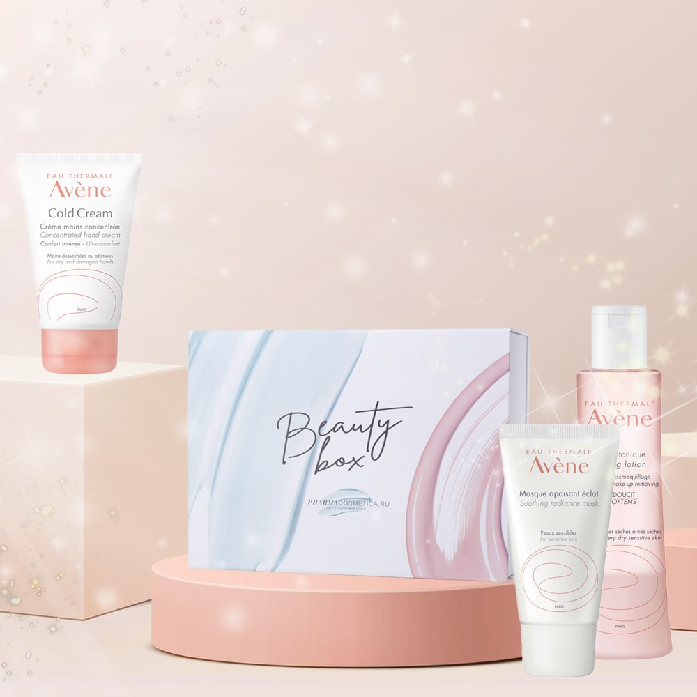  Подарочный набор Avene (крем для рук 50 мл +  маска для лица 5 мл + лосьон для лица 200 мл) (Подарочные наборы, ) фото 0