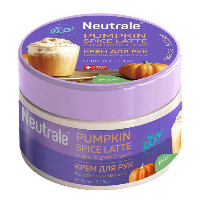 Neutrale Восстанавливающий крем для рук Pumpkin Spice Latte, 100 мл (Neutrale, Уход для тела) средства для ванной и душа neutrale pumpkin spice latte бомбочка для ванны расслабляющая