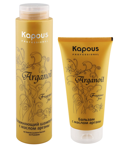 Капус Профессионал Набор для волос с маслом арганы (шампунь 300 мл + бальзам 200 мл) (Kapous Professional, Arganoil) фото 0