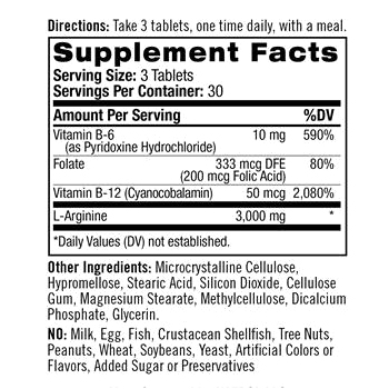 Натрол L-Аргинин 3000 мг, 90 таблеток (Natrol, Аминокислоты) фото 6