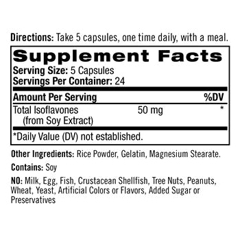 Натрол Изофлавоны сои,120 капсул (Natrol, Растительные продукты) фото 6