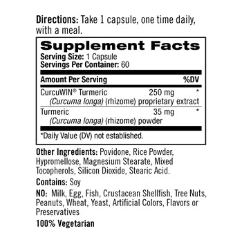 Натрол Куркума двойная сила, 60 капсул (Natrol, Растительные продукты) фото 6