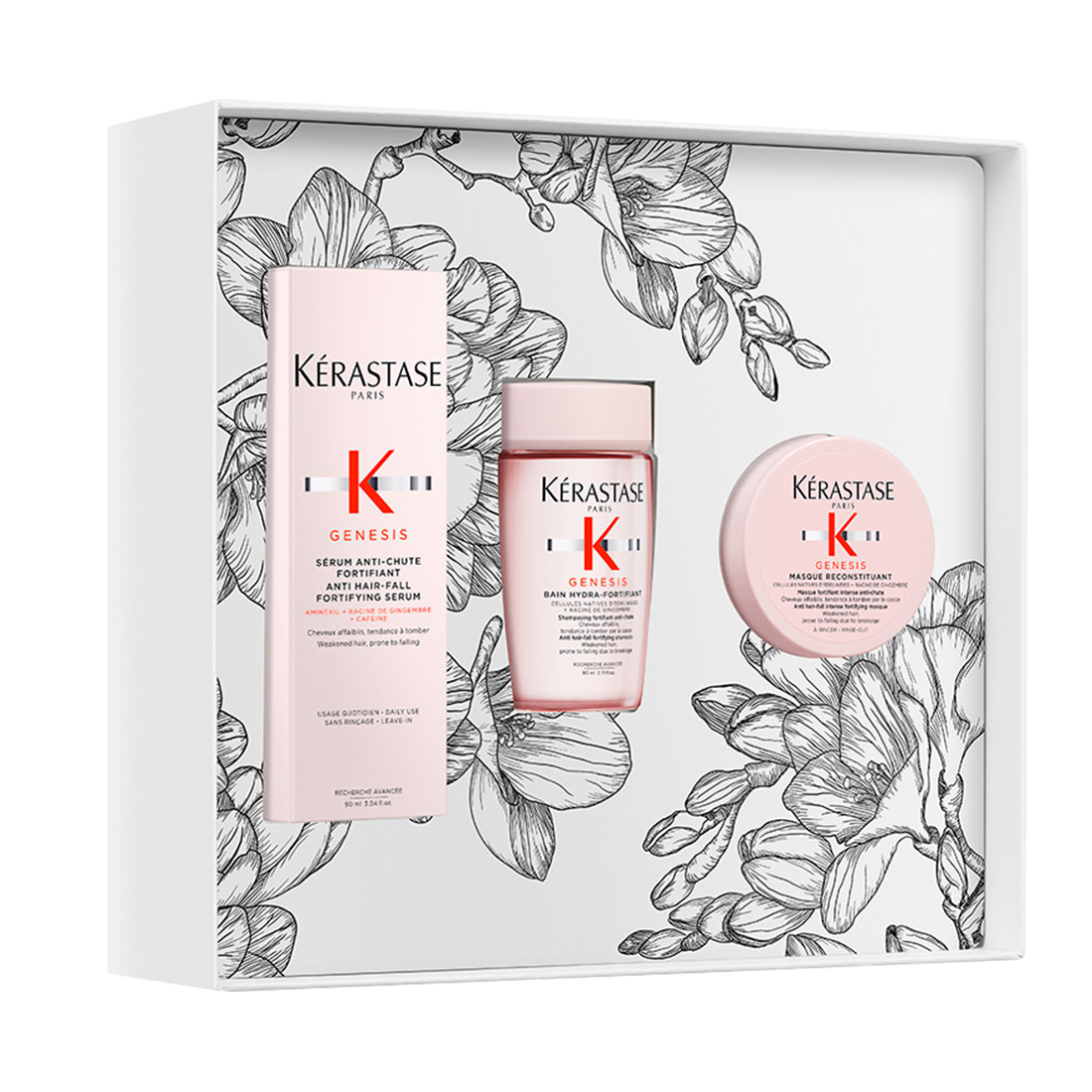 

Kerastase Весенний набор (сыворотка Фортифант 90 мл + шампунь Гидра 80 мл + маска Реконституант 75 мл) (Kerastase, Genesis), Genesis