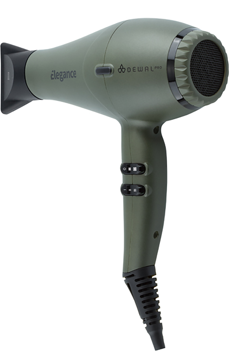 Деваль Про Фен Еlegance оливковый с ионизацией, 2 насадки,  2300 Вт (Dewal Pro, Фены) фото 1
