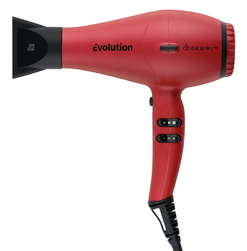 Деваль Про Фен Evolution красный с ионизацией, 2 насадки, 2300 Вт (Dewal Pro, Фены) фото 0
