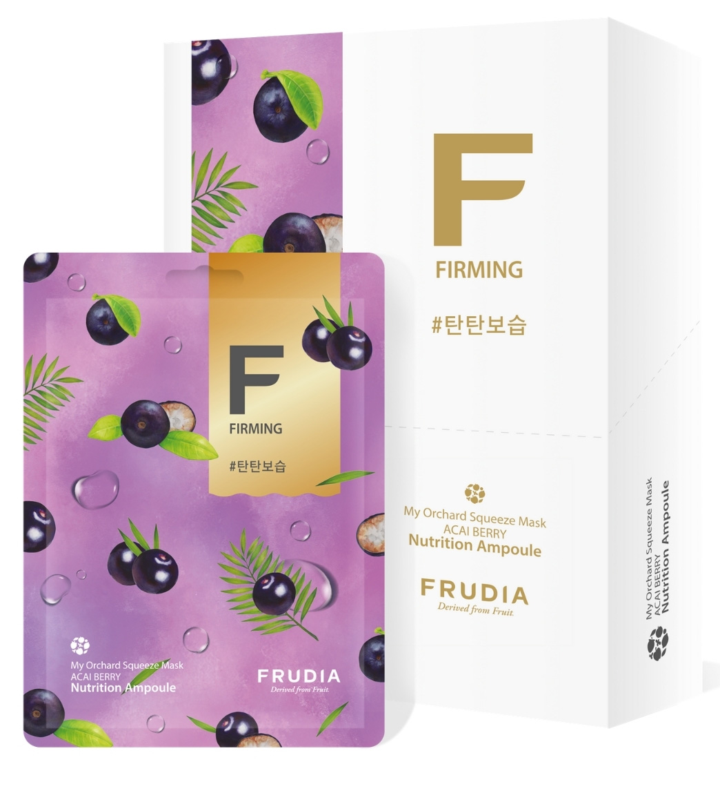 Фрудиа Бодрящая маска для лица с ягодами асаи, 10 шт х 20 мл (Frudia, Маски для лица) фото 0
