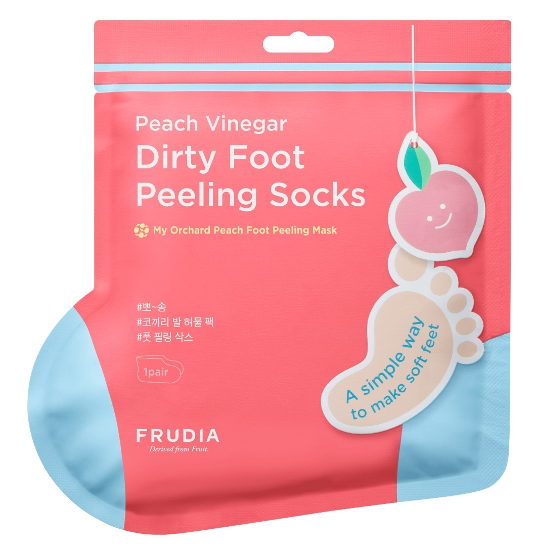 Frudia Маска-носочки для педикюра с ароматом персика, 40 г (Frudia, Уход за ногами) парафиновый уход за ногами 6мл marion spa