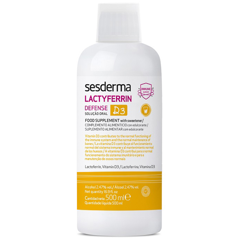 Сесдерма Питьевая биологически активная добавка с витамином Д3 Lactyferrin Defense, 500 мл (Sesderma, БАДы) фото 0