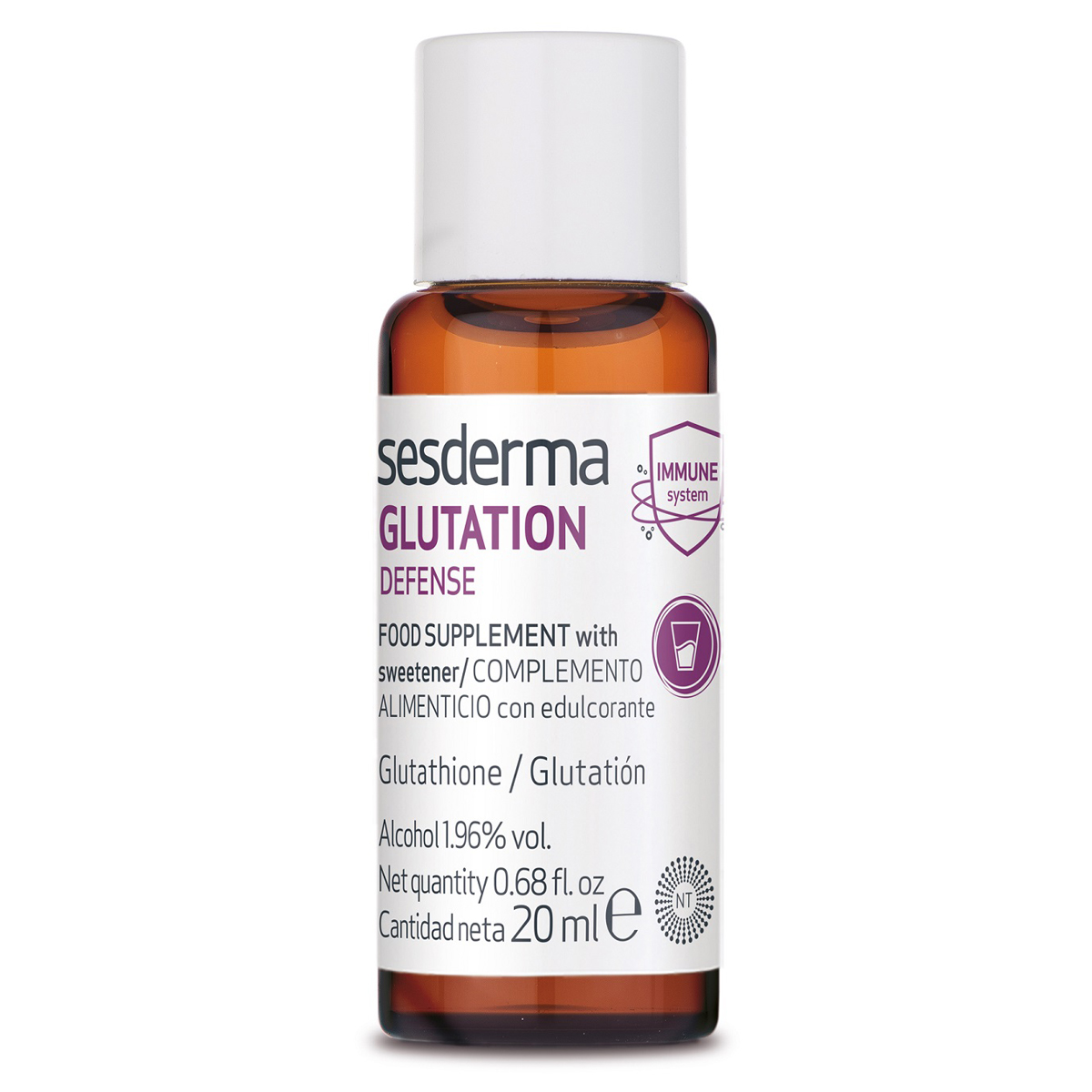 Сесдерма Питьевая биологически активная антиоксидантная добавка Glutation Defense, 15 шт х 20 мл (Sesderma, БАДы) фото 1