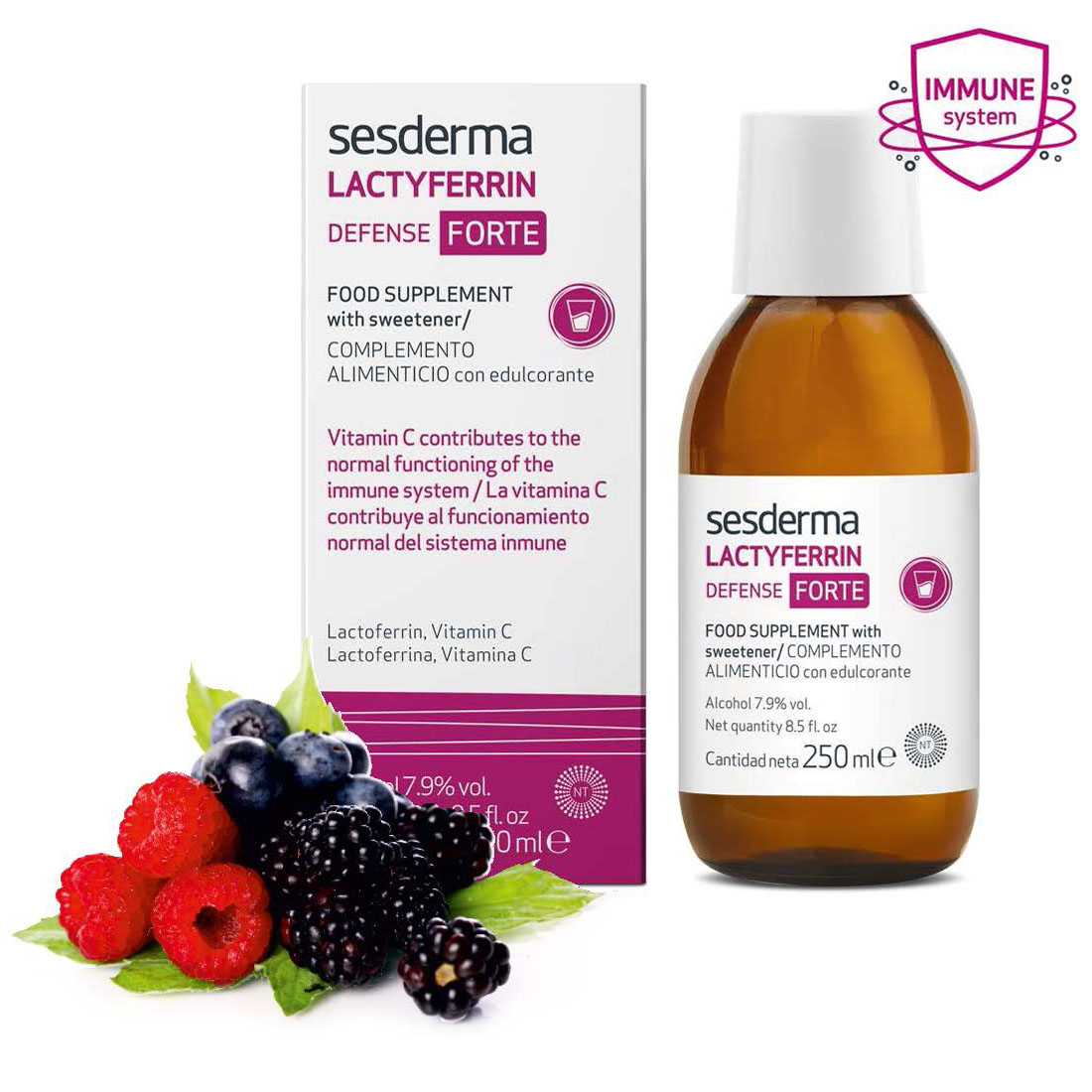 Сесдерма Питьевая биологически активная добавка Lactyferrin Defense Forte, 250 мл (Sesderma, БАДы) фото 1