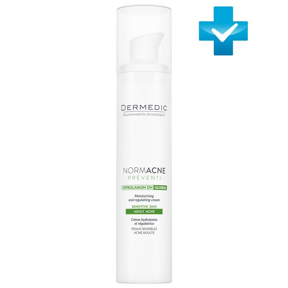 Дермедик Регулирующий увлажняющий крем против акне Preventi Moisturising and regulating cream, 40 мл (Dermedic, Normacne) фото 0