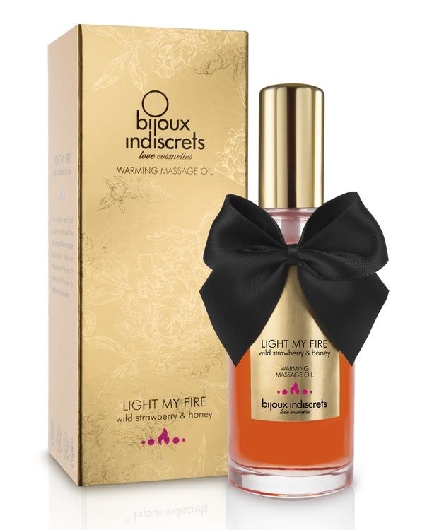 Бижу Индескретс Массажное масло с ароматом клубники Light My Fire Strawberry, 100 мл (Bijoux Indiscrets, ) фото 0