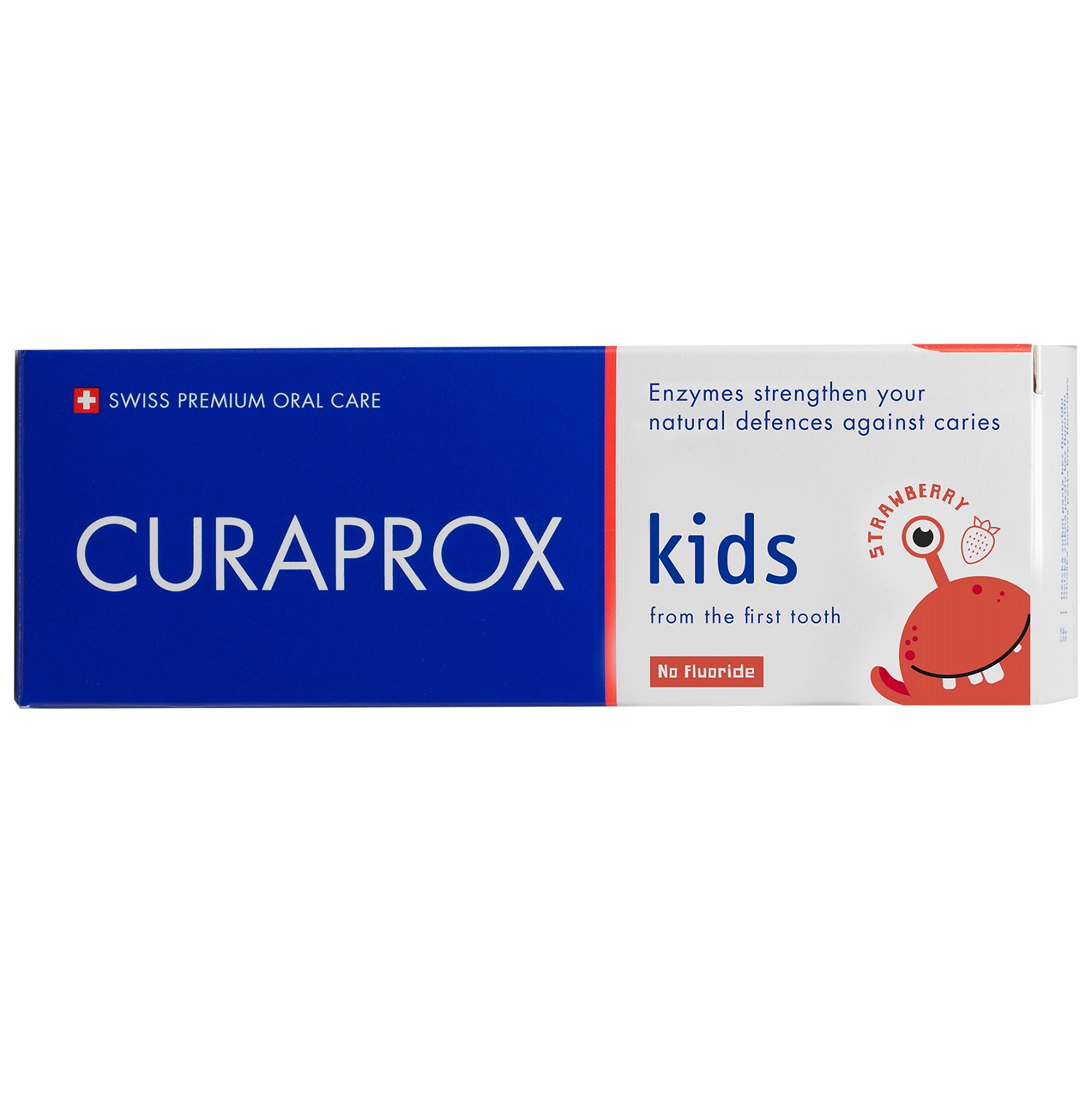 Курапрокс Зубная паста со вкусом клубники Kids Zero 0+, 60 мл (Curaprox, Детская продукция) фото 1