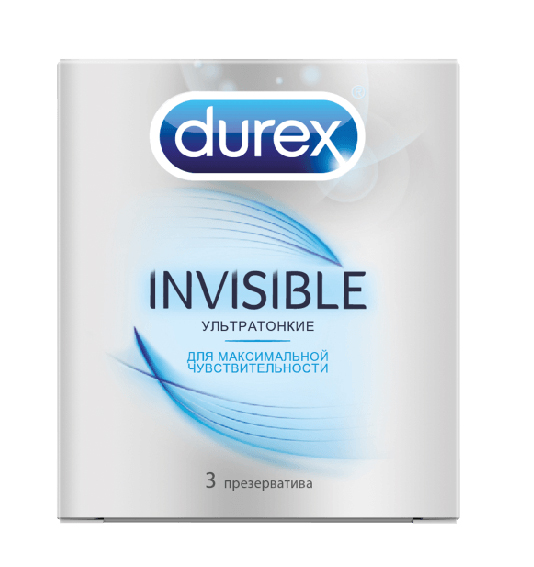 Купить Durex Презервативы из натурального латекса Invisible №3 (Durex, Презервативы), Великобритания