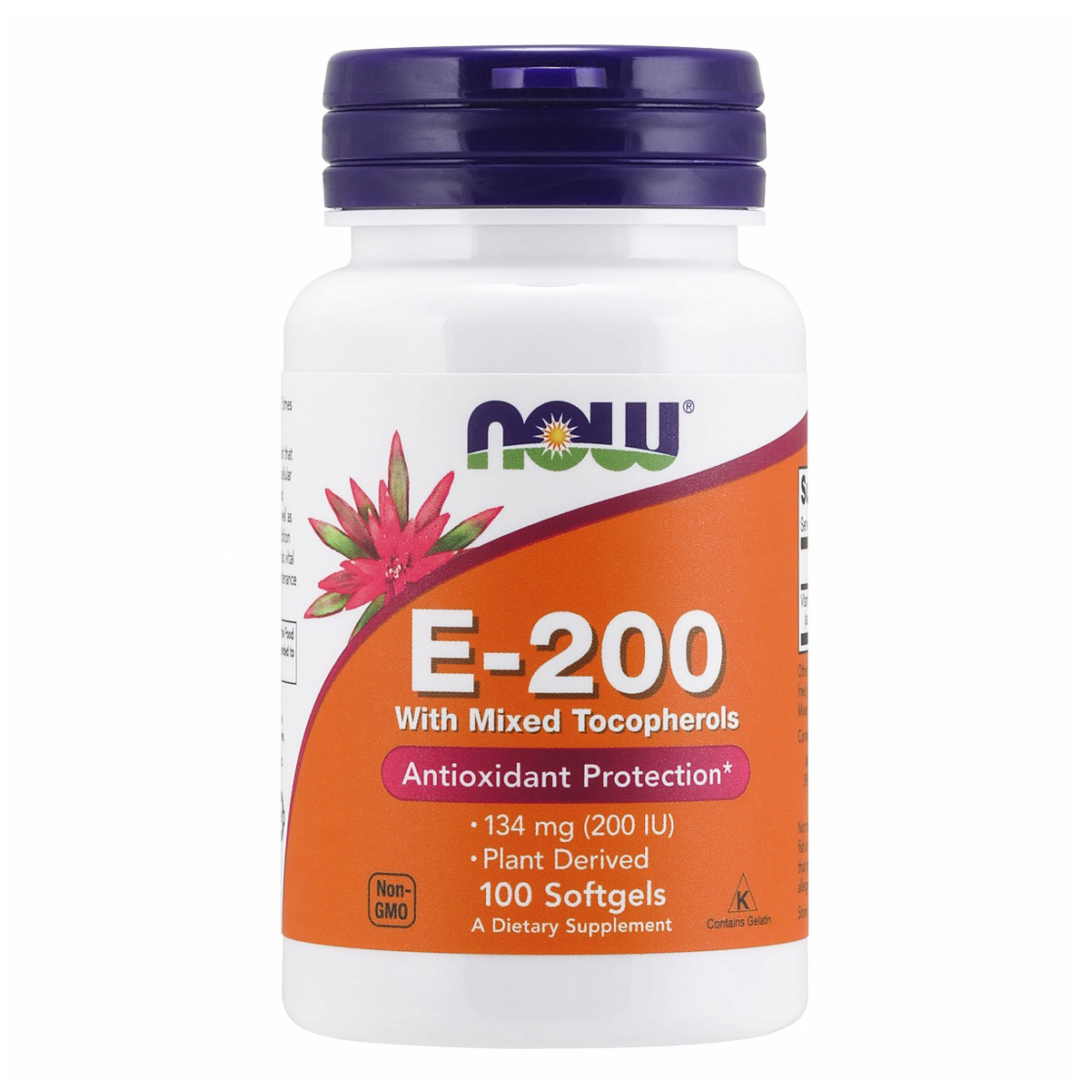Нау Фудс Натуральный витамин Е-200, 100 капсул (Now Foods, Витамины) фото 0