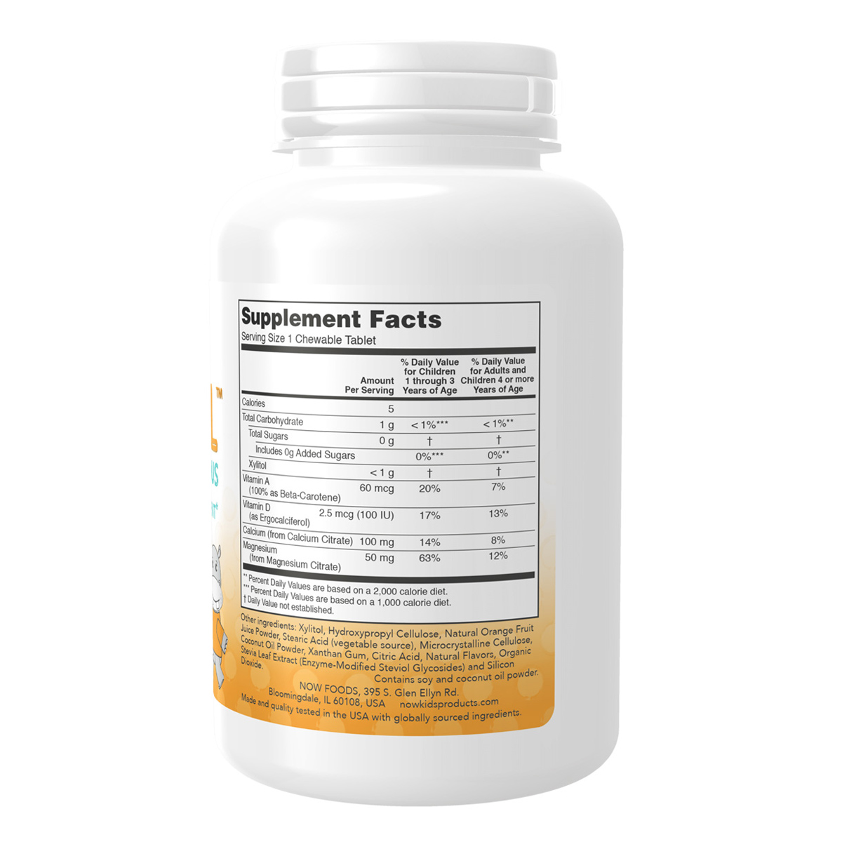 Нау Фудс Детский витаминный кальций, 100 таблеток (Now Foods, Витамины и минералы) фото 6