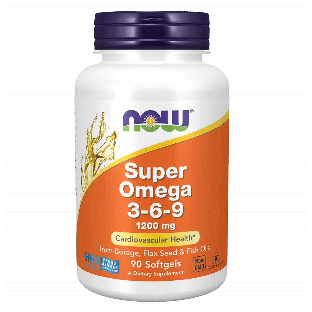 Нау Фудс Супер омега-3-6-9 1200 мг, 90 капсул 1700 мг (Now Foods, Жирные кислоты) фото 0