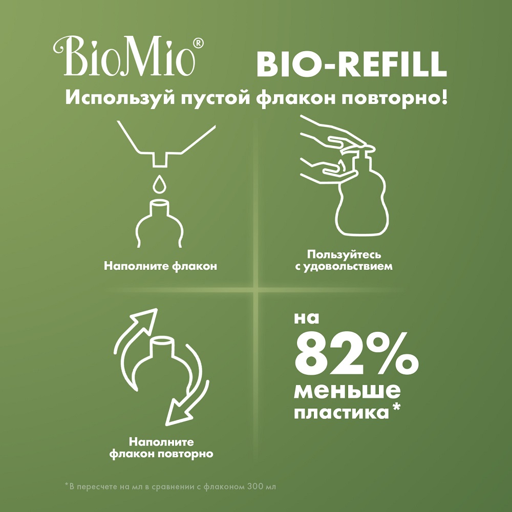 БиоМио Кондиционер Мандарин для белья (сменный блок) 2х1 л Refill (BioMio, Стирка) БиоМио Кондиционер Мандарин для белья (сменный блок) 2х1 л Refill (BioMio, Стирка) фото 1