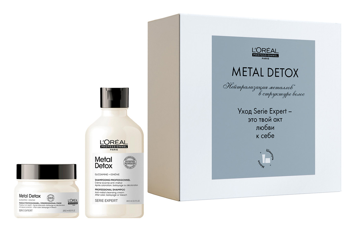 Лореаль Профессионель Набор Metal Detox для восстановления окрашенных волос (шампунь 300 мл + маска 250 мл) (L'oreal Professionnel, Serie Expert) фото 0