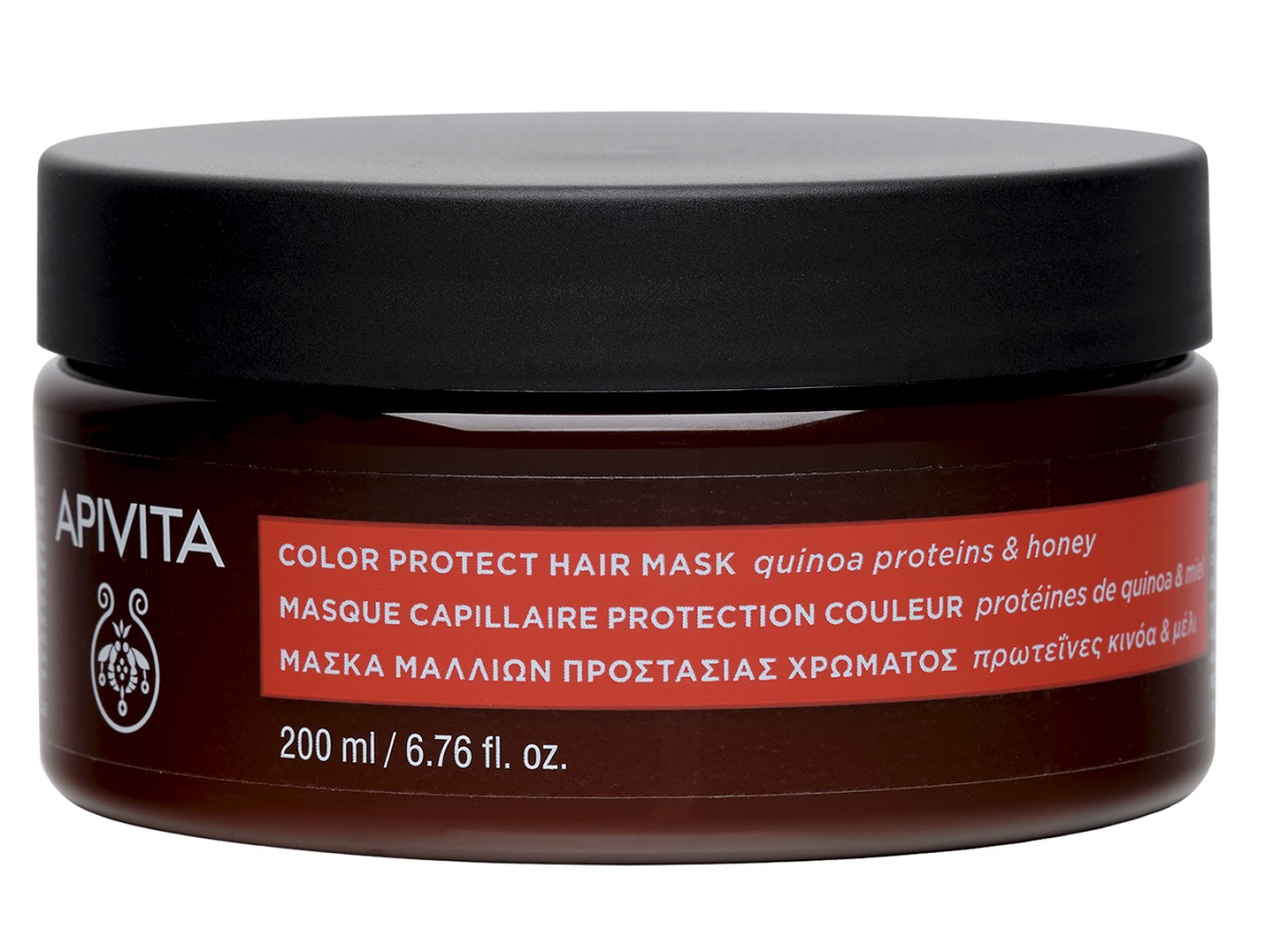 Apivita Маска для окрашенных волос с протеинами киноа и медом, 200 мл (Apivita, Hair)