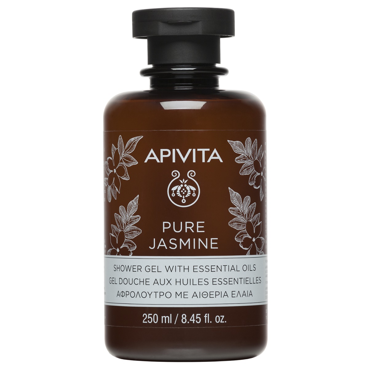 Apivita Гель для душа с эфирными маслами Чистый жасмин, 250 мл (Apivita, Body) апивита гель для душа с эфирными маслами чистый жасмин 250мл