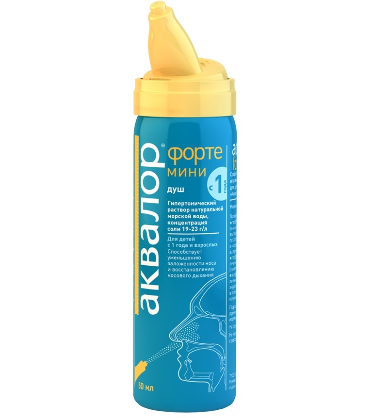Аквалор Раствор для промывания носа на основе морской воды, 150 мл (Aqualor, Форте) фото 1