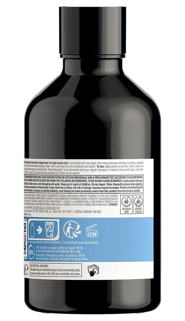 Лореаль Профессионель Шампунь-крем с синим пигментом для нейтрализации оранжевого оттенка русых и светло-коричневых волос, 300 мл (L'oreal Professionnel, Serie Expert) фото 5