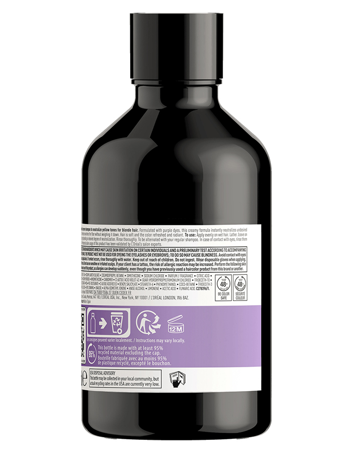 Лореаль Профессионель Шампунь-крем с фиолетовым пигментом для нейтрализации желтизны очень светлых волос, 300 мл (L'oreal Professionnel, Serie Expert) фото 2
