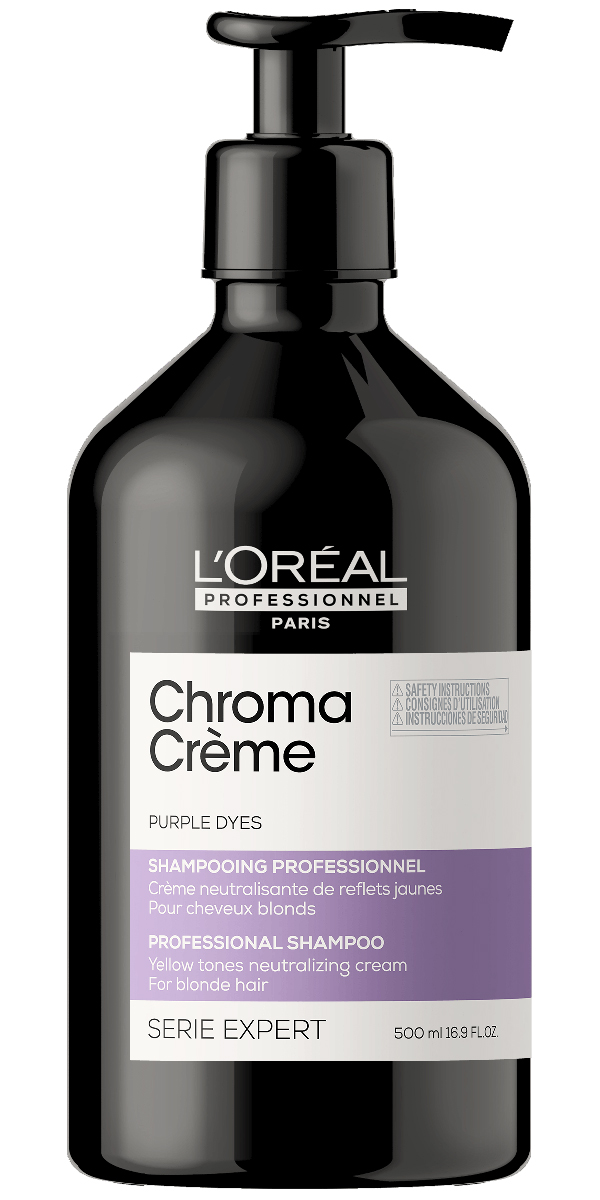 Купить L'oreal Professionnel Шампунь-крем Chroma Creme с фиолетовым пигментом для нейтрализации желтизны очень светлых волос, 500 мл (L'oreal Professionnel, Serie Expert), Франция