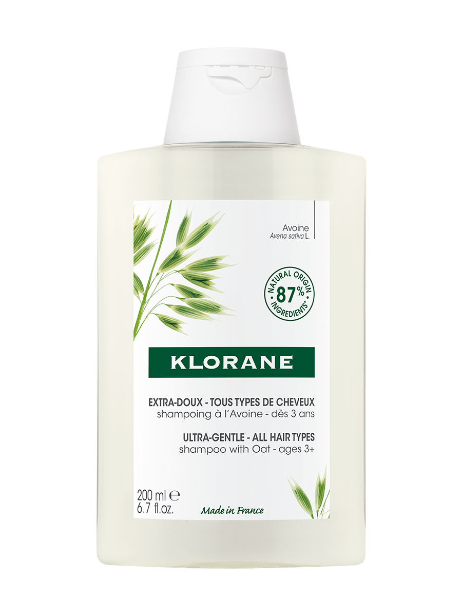 Klorane Сверхмягкий шампунь для всех типов волос с молочком овса, 200 мл (Klorane, Овес)