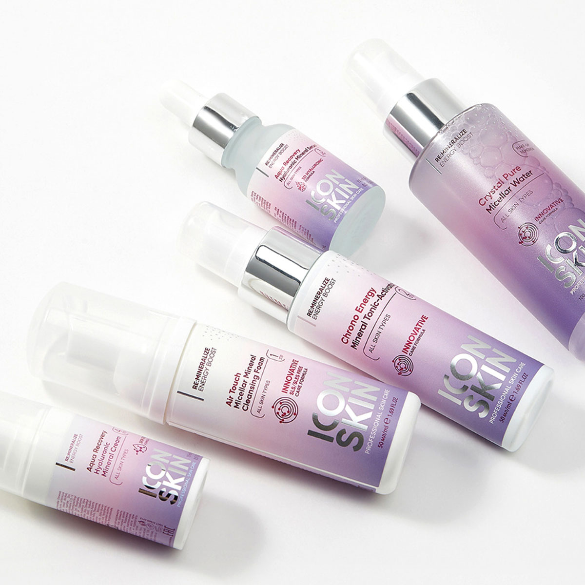 Айкон Скин Набор для ухода за всеми типами кожи № 2, 5 средств travel size (Icon Skin, Re:Mineralize) фото 1