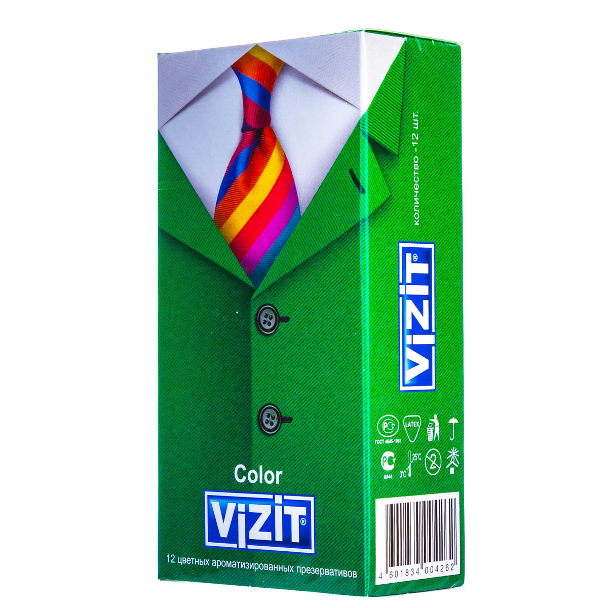 Визит Презервативы цветные ароматизированные, 12 шт (Vizit, Презервативы) фото 1