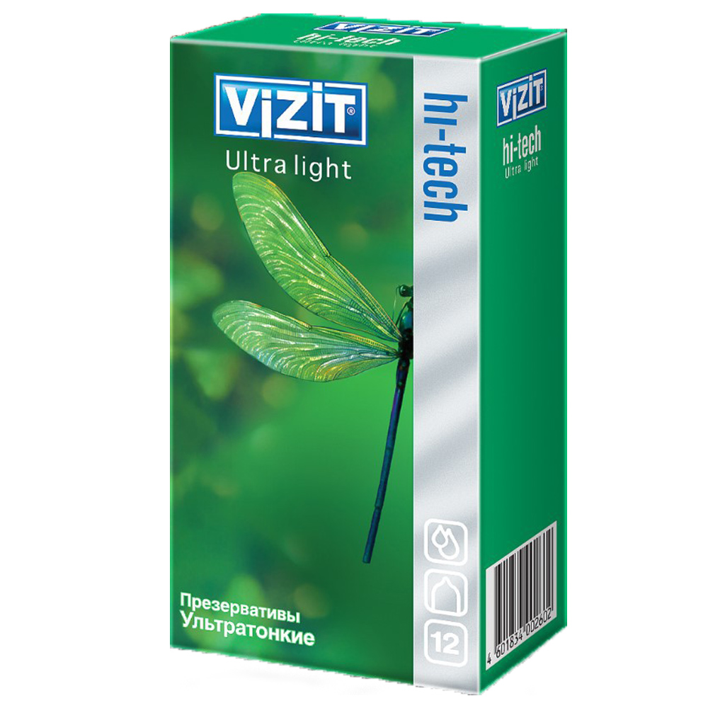 Визит Презервативы №12 Hi-tech Ultra light, 12 шт (Vizit, Презервативы) фото 0