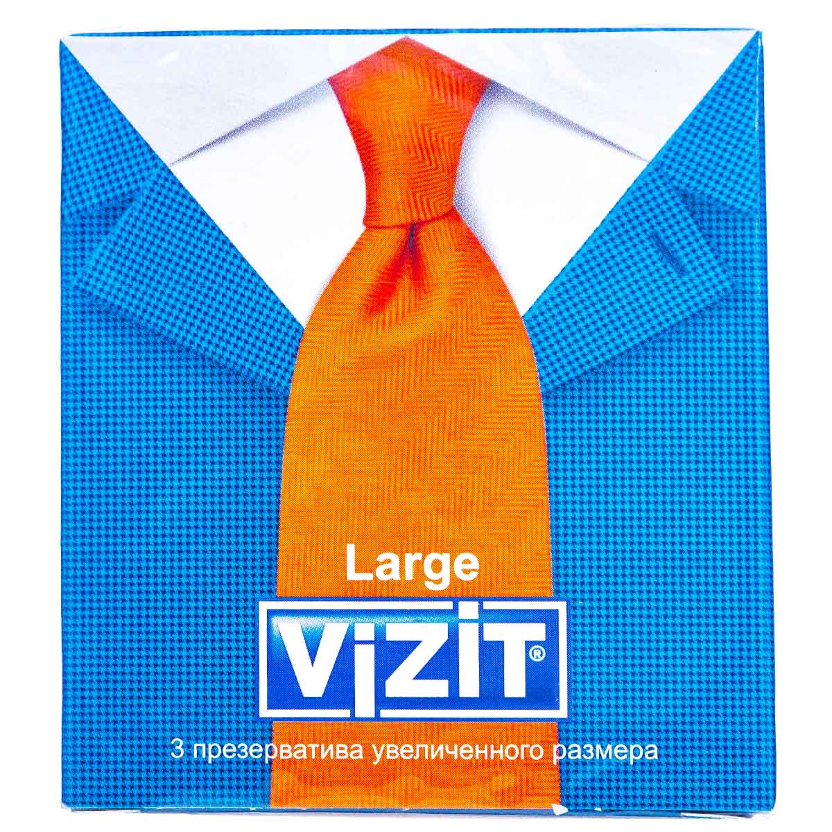 Визит Презервативы увеличенного размера,3 шт (Vizit, Visit презервативы) фото 0