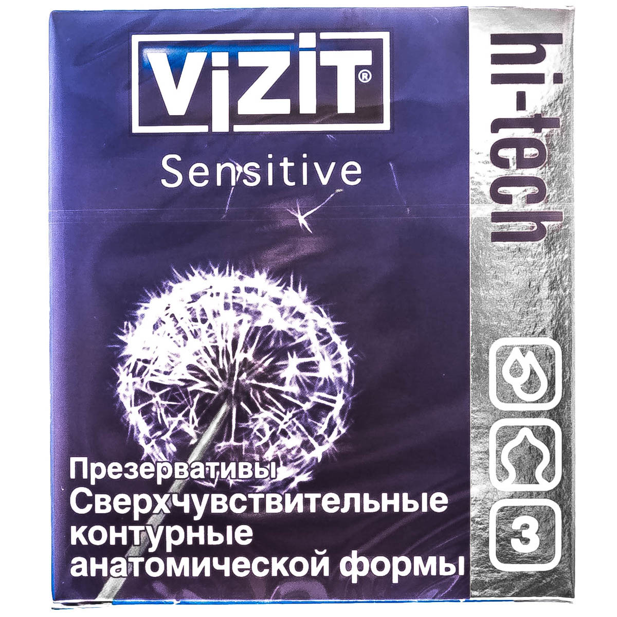 Vizit Презервативы 3 Hi-tech Sensitive, 3 шт. фото