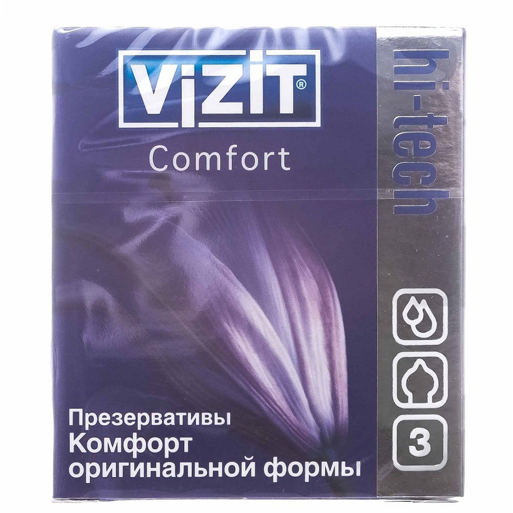 Vizit Презервативы 3 Hi-tech Comfort, 3 шт. фото