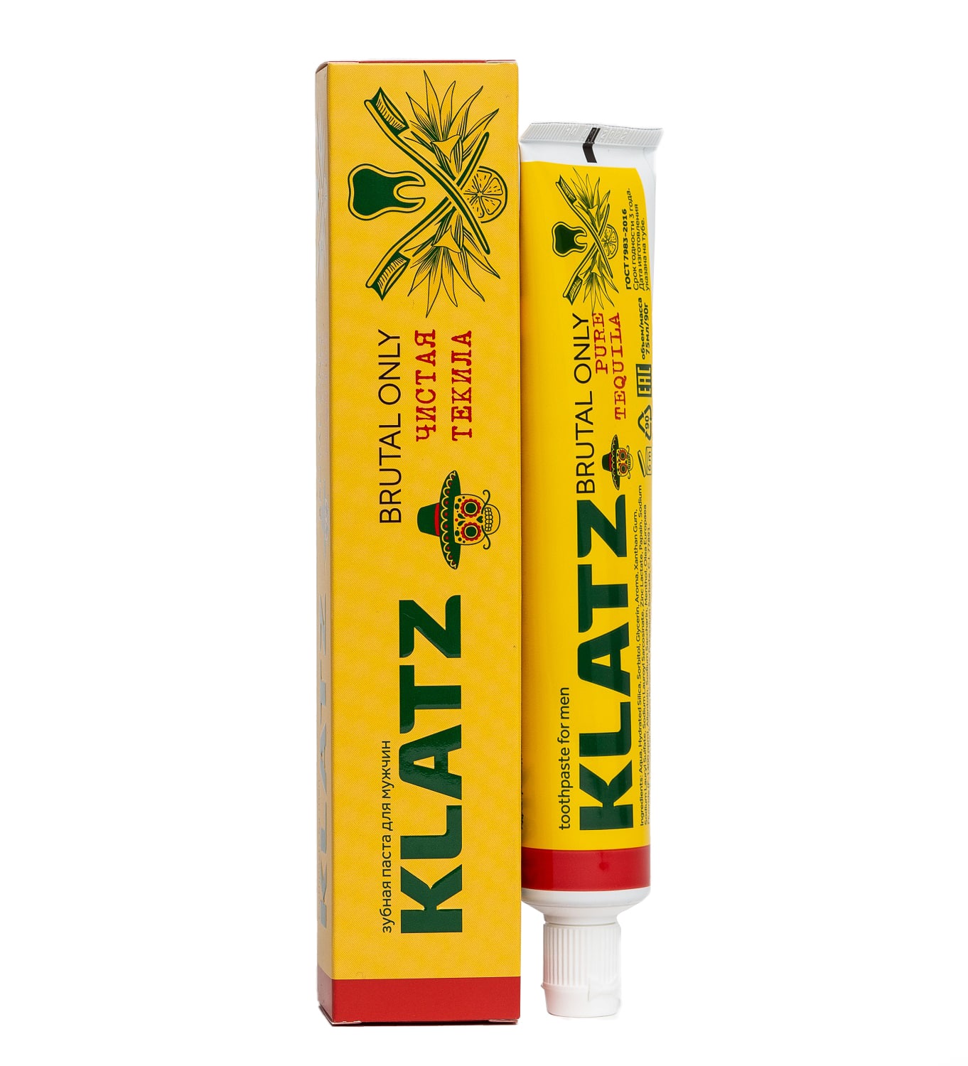 Klatz Зубная паста для мужчин Чистая текила, 75 мл (Klatz, Brutal only)