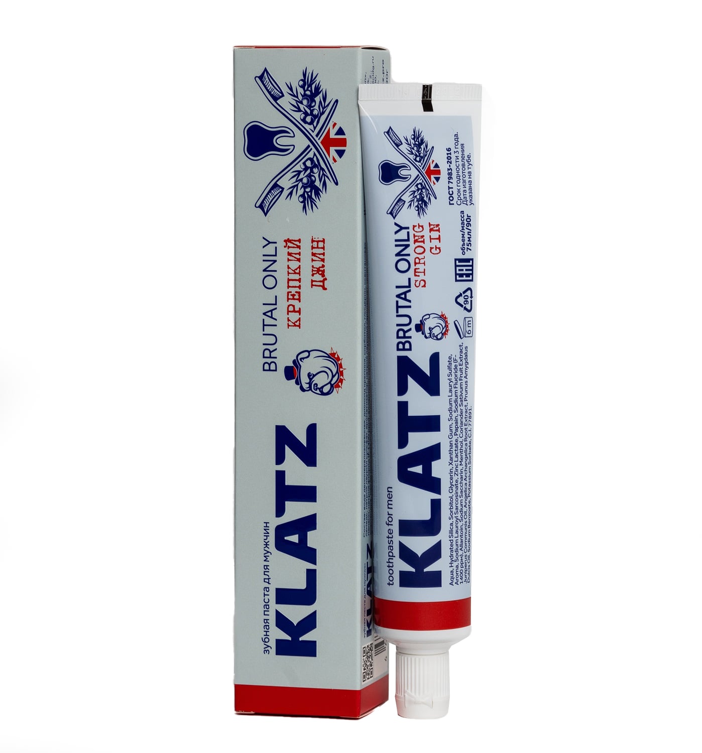 Klatz Зубная паста для мужчин Крепкий джин, 75 мл (Klatz, Brutal only) klatz зубная паста для мужчин жгучий абсент 75 мл klatz brutal only