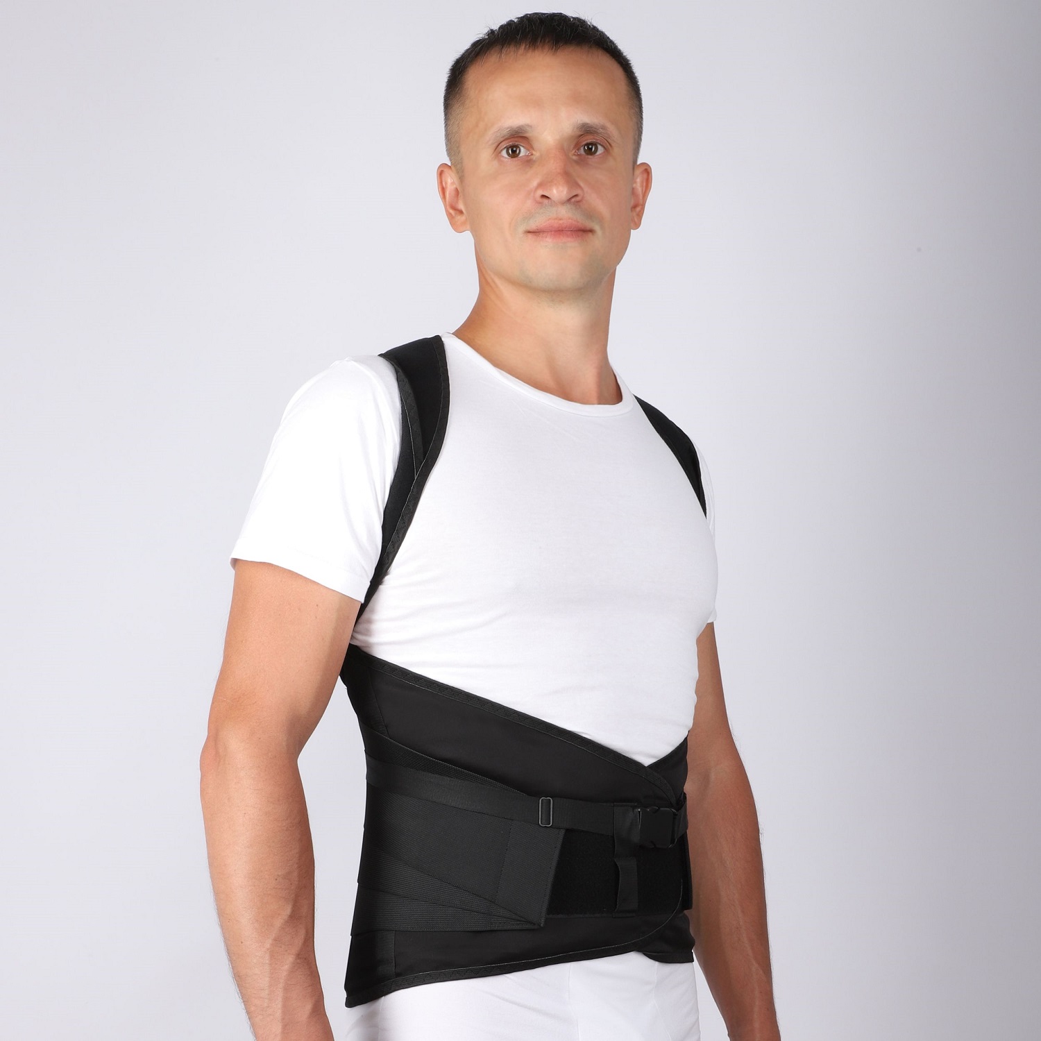 Корсет ортопедический грудопоясничный облегченный № 3 рост 1, черный (Крейт, Корсет) фото 2