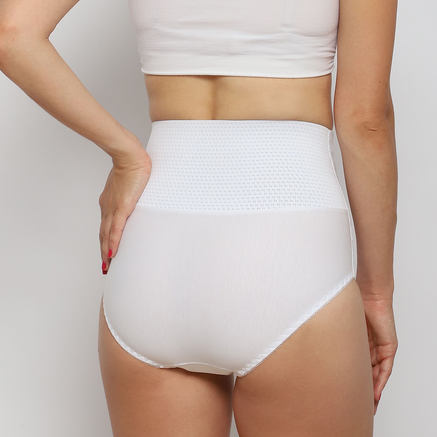  Бандаж при опущении органов малого таза № 7  с усиленным аппликатором в ластовице, белый (Крейт, Бандаж) фото 1