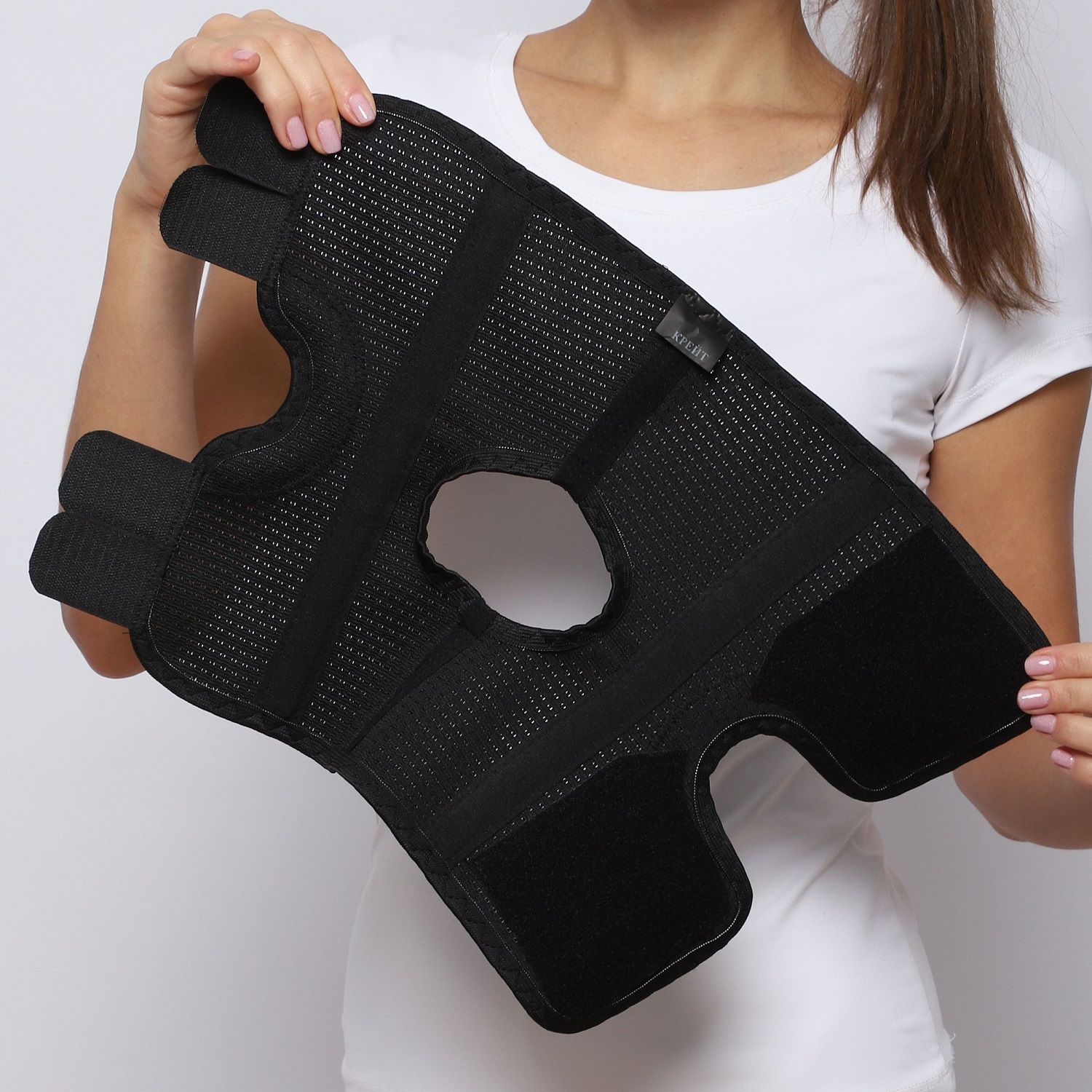  Бандаж для коленного сустава № 3, черный (Крейт, Бандаж) фото 3