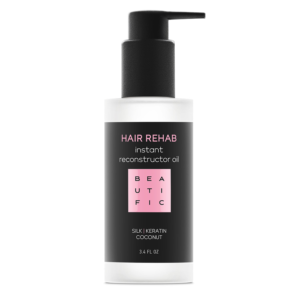 Бьютифик Масло-реконструктор для поврежденных волос Hair Rehab с кератином и шелком, 100 мл (Beautific, Hair) фото 0