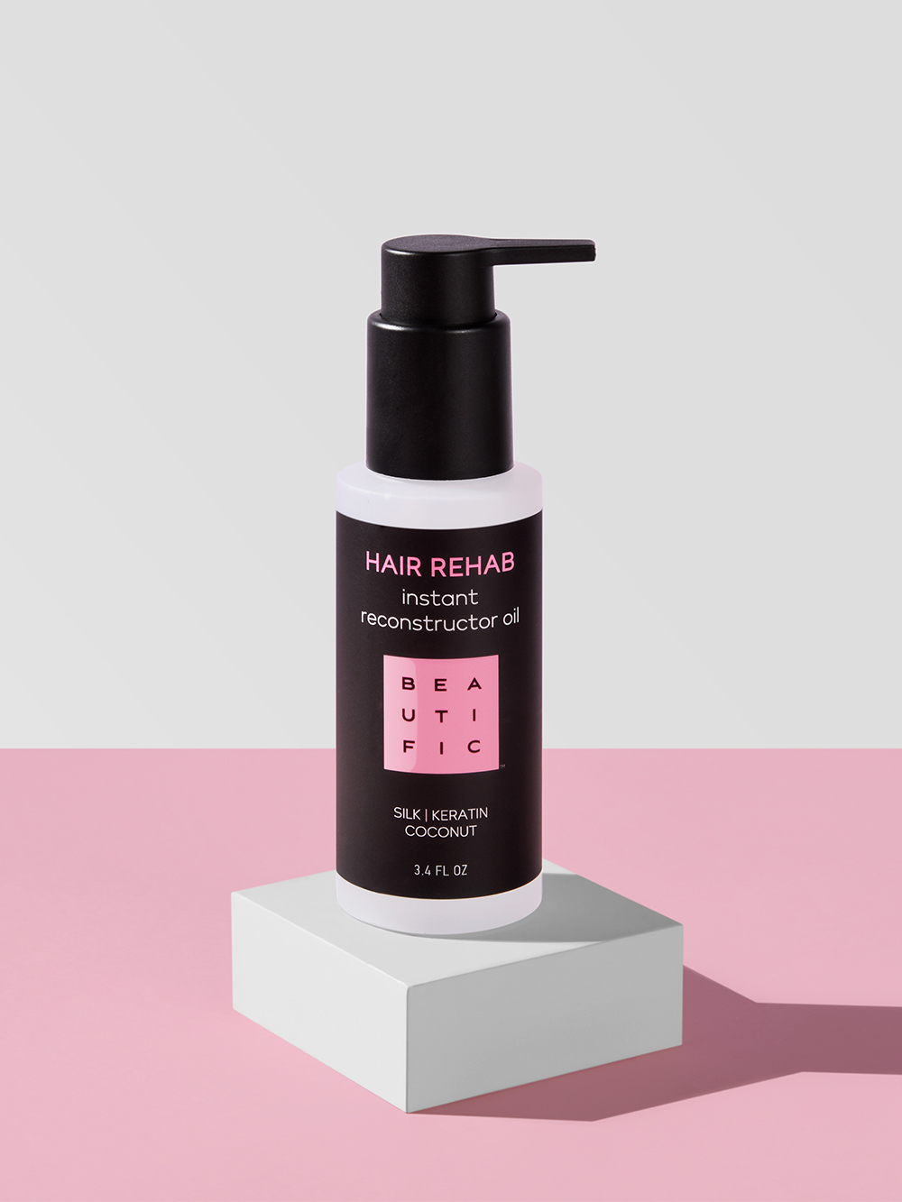 Бьютифик Масло-реконструктор для поврежденных волос Hair Rehab с кератином и шелком, 100 мл (Beautific, Hair) фото 4