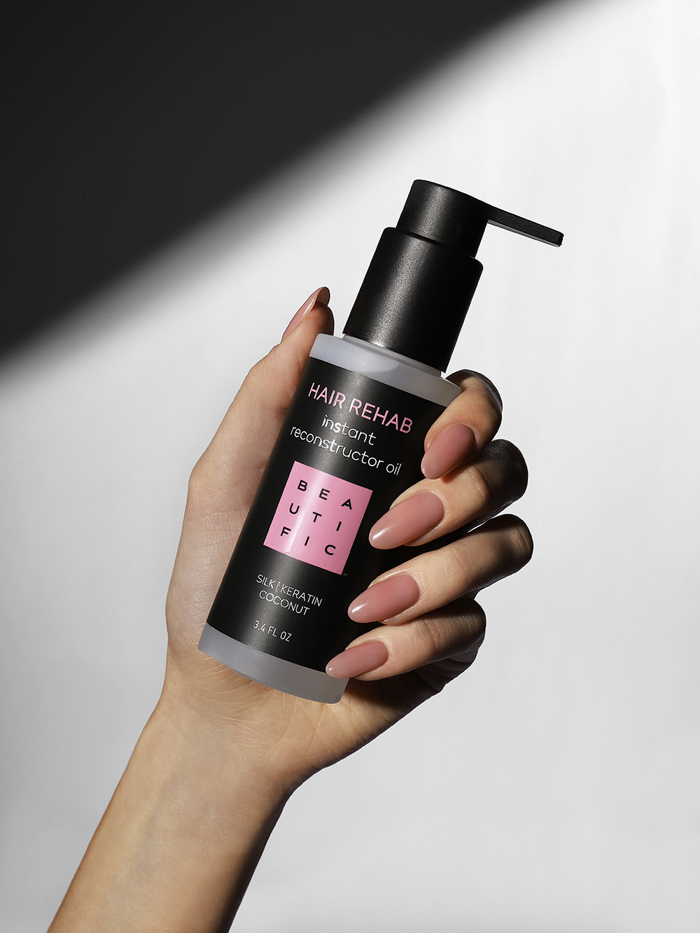 Бьютифик Масло-реконструктор для поврежденных волос Hair Rehab с кератином и шелком, 100 мл (Beautific, Hair) фото 5