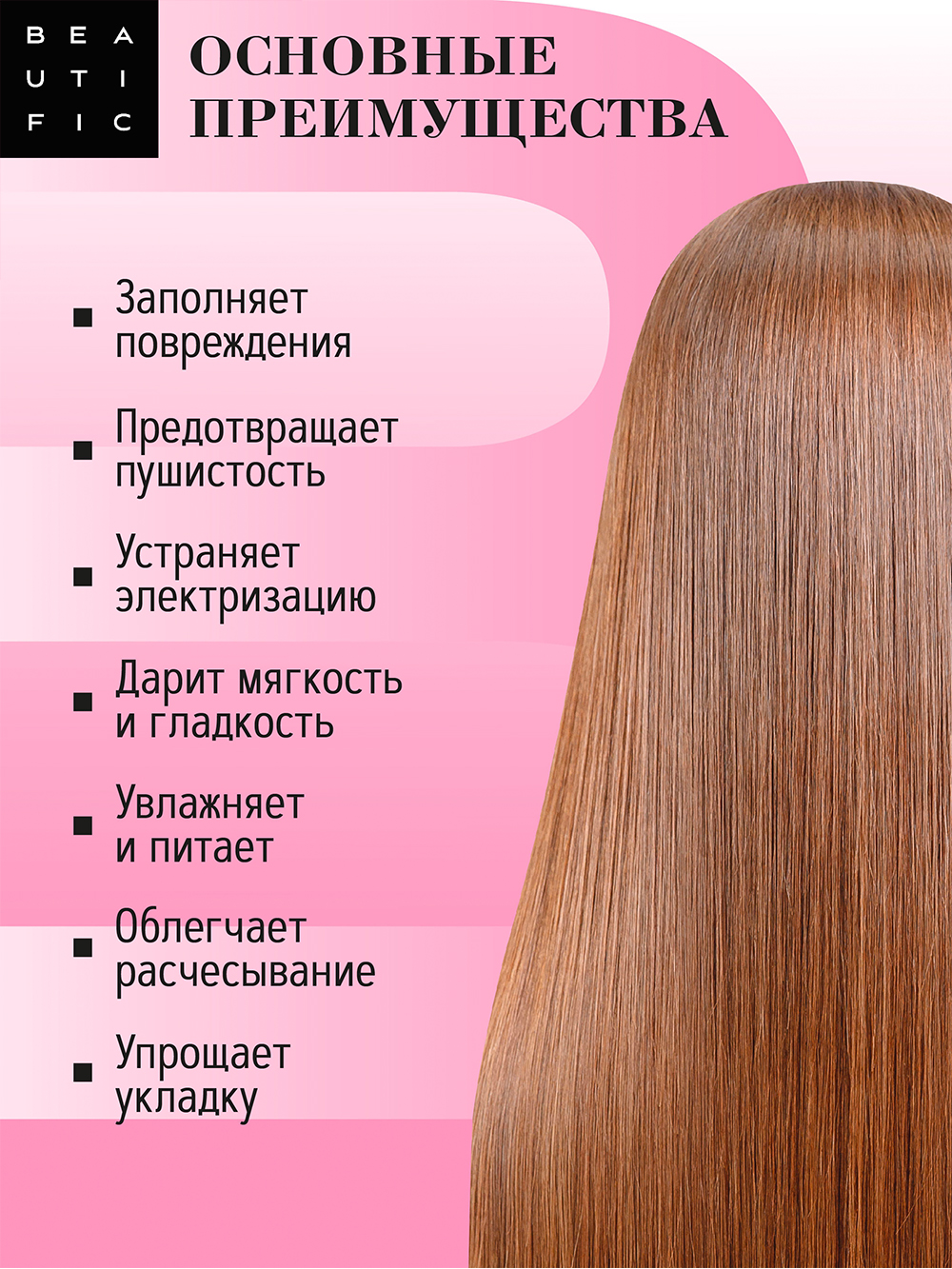 Бьютифик Спрей-уход несмываемый для волос 15-в-1 Hairphoria, 150 мл (Beautific, Hair) фото 3