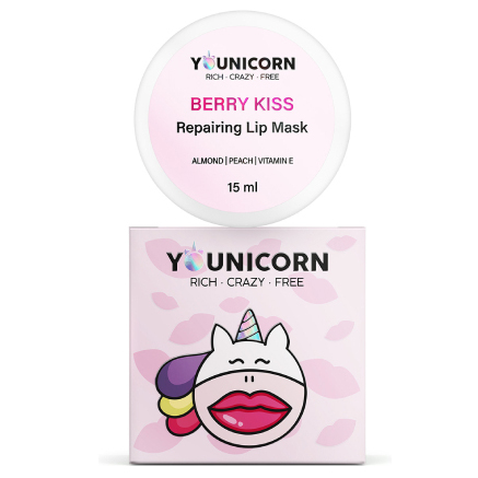 Юникорн Восстанавливающая маска для губ Berry Kiss, 15 мл (Younicorn, ) фото 4